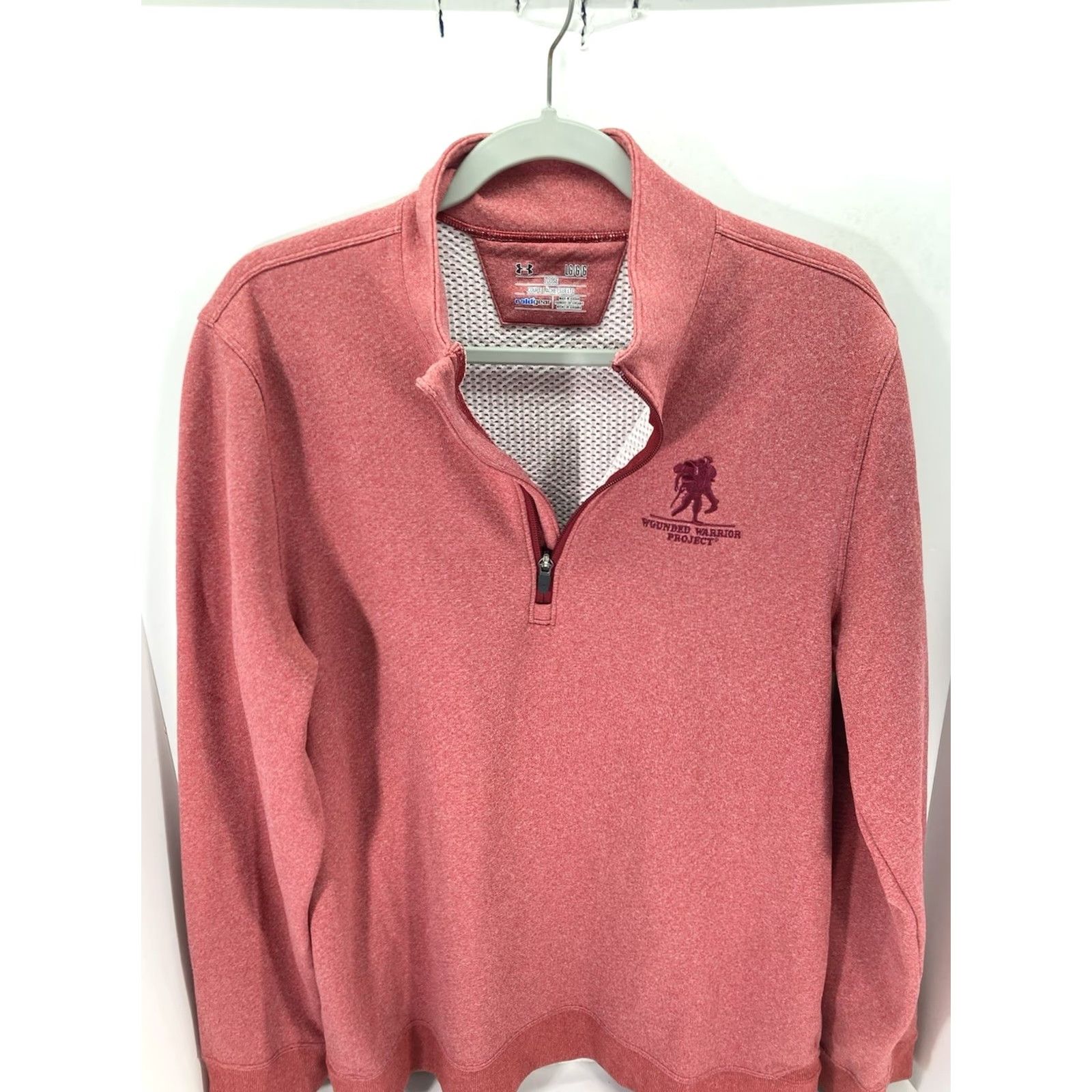 Under Armour Under Armour Sweatshirt Pullover 1/4 Zip Wounded Warrior Women Large Red Fleece Long Sleeve Size L / US 10 / IT 46 - 2 Thumbnail