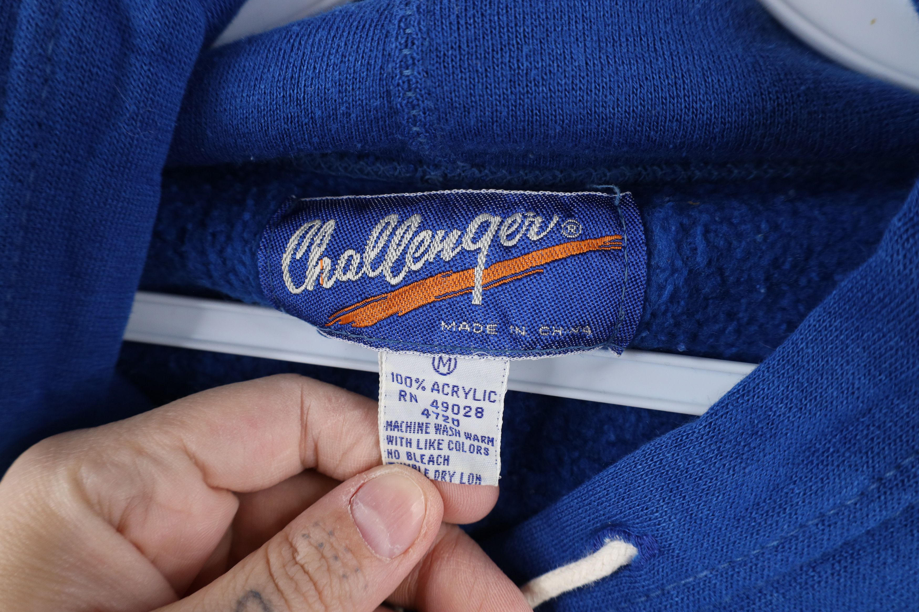 Vintage Vintage 70s 80s Streetwear Hoodie Sweatshirt Royal Blue Size US M / EU 48-50 / 2 - 10 Thumbnail