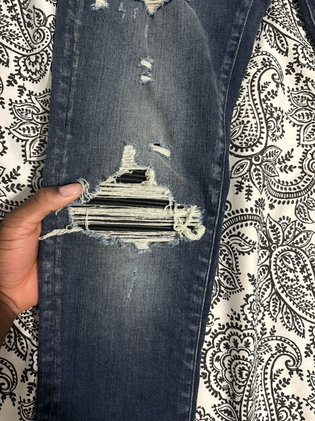 Amiri Amiri Mx1 Dark Indigo Jeans Size US 31 - 4 Thumbnail