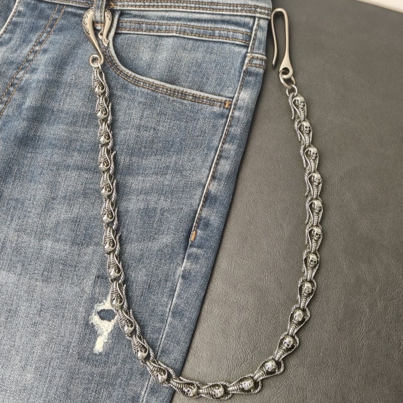 Japanese Brand × Jewelry Punk Waist Pants Chain Wallet Chain Cobra Skull Keychain Size ONE SIZE - 11 Thumbnail