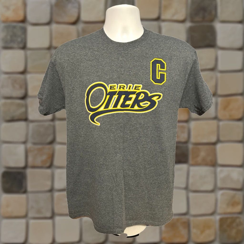 Gildan Connor Mcdavid Erie Otters Shirt Men Medium Gray Short Sleeve Minor League Size US M / EU 48-50 / 2 - 1 Thumbnail