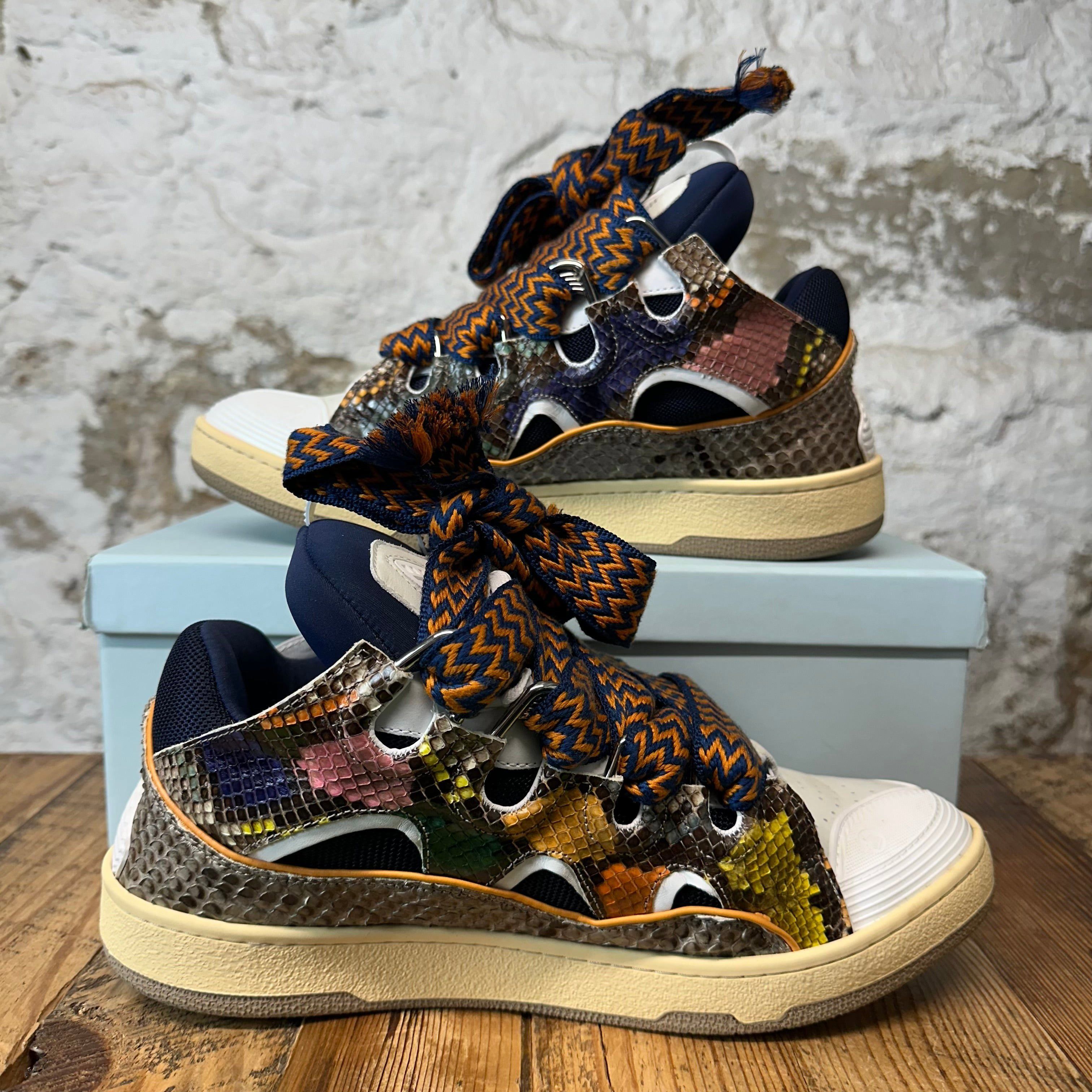 Lanvin Lanvin Curb Multicolor Snakeskin Sneaker Sz 12 (45) Size US 12 / EU 45 - 2 Thumbnail