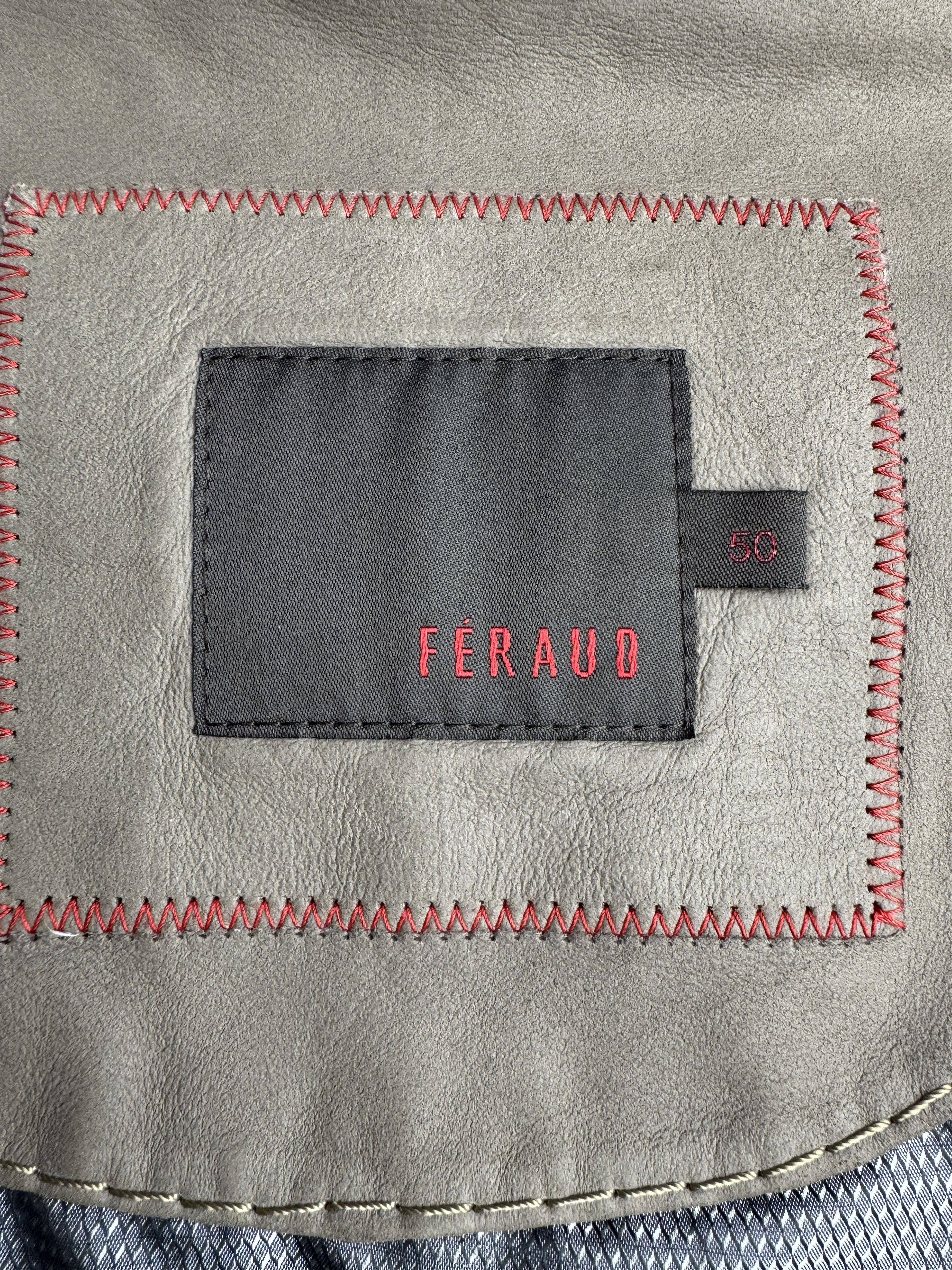 Designer × Louis Feraud FERAUD men’s leather suit jacket Size 50R - 5 Thumbnail
