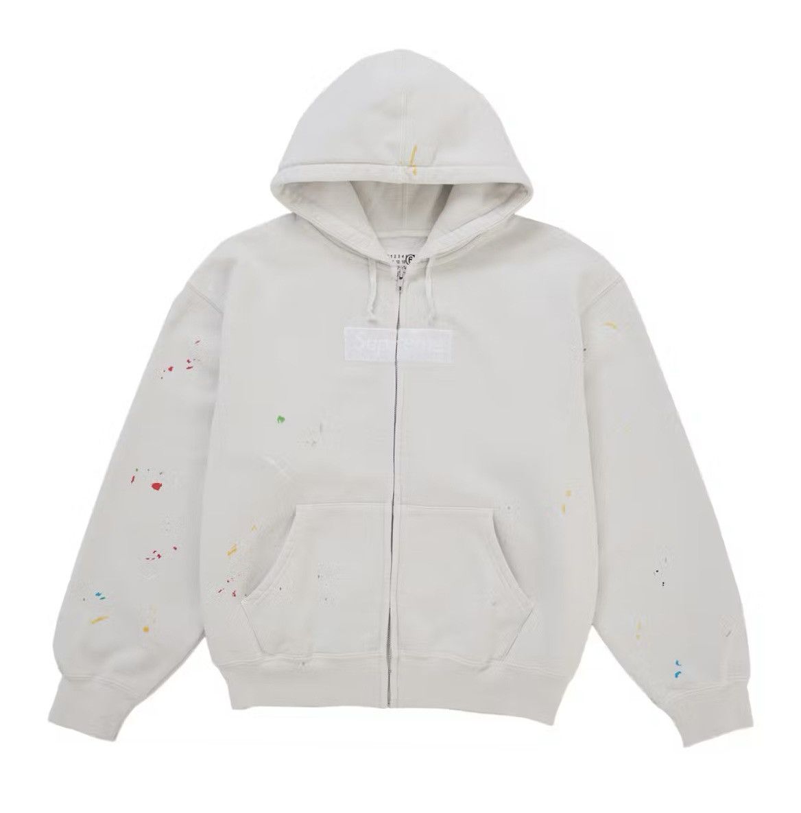Maison Margiela × Supreme Supreme x Maison Margiela box logo zip up white hoodie Size US L / EU 52-54 / 3 - 2 Thumbnail