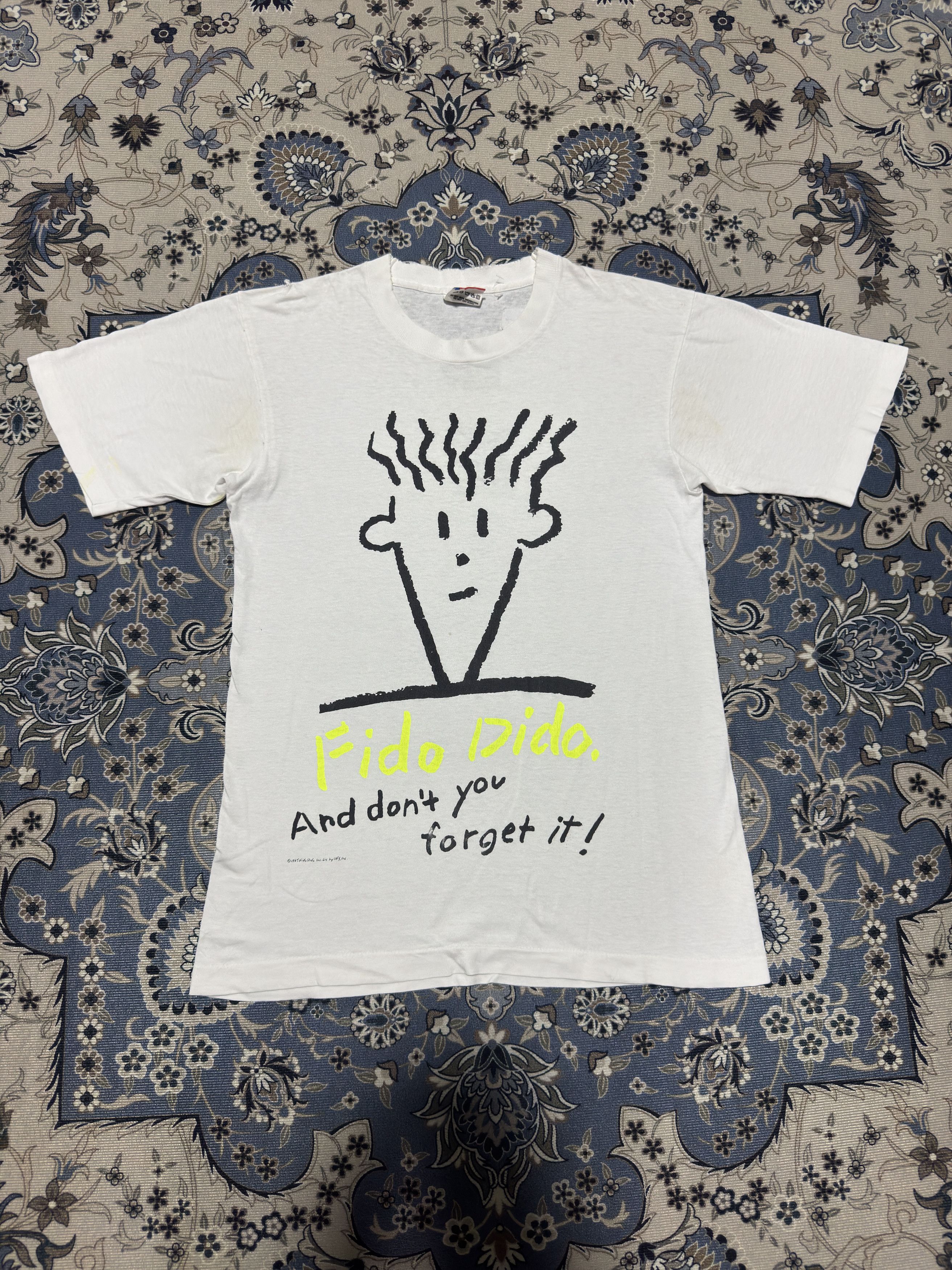 Vintage Vintage 80's Fido Dido Distressed T shirt Size US M / EU 48-50 / 2 - 1 Thumbnail