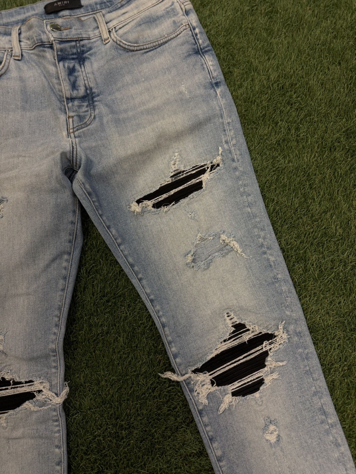 Amiri Amiri MX1 Jeans Black Patch Blue Pants Size 33 CLEAN 🧼 Size US 33 - 5 Thumbnail