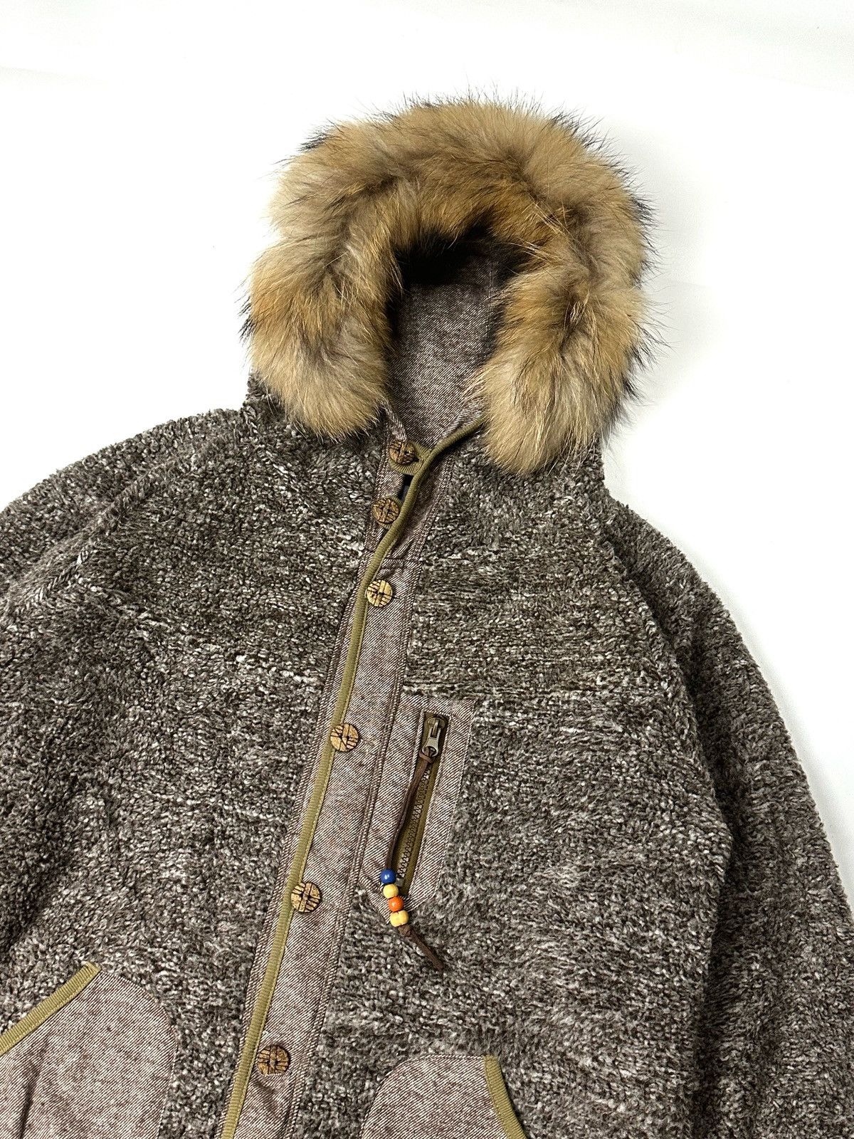 Japanese Brand Fur hoodie fleece style mitsumine Size US L / EU 52-54 / 3 - 4 Thumbnail
