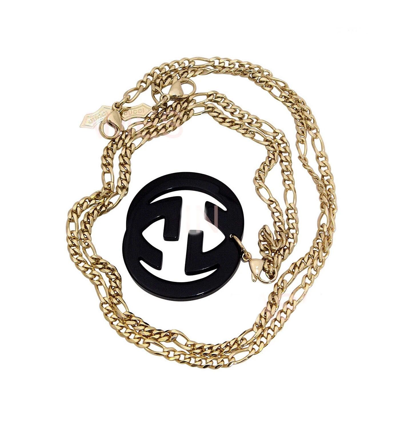 Gucci GUCCI GG1033S 1033 Gold Detachable Chain Necklace GG 002 Size ONE SIZE - 2 Thumbnail