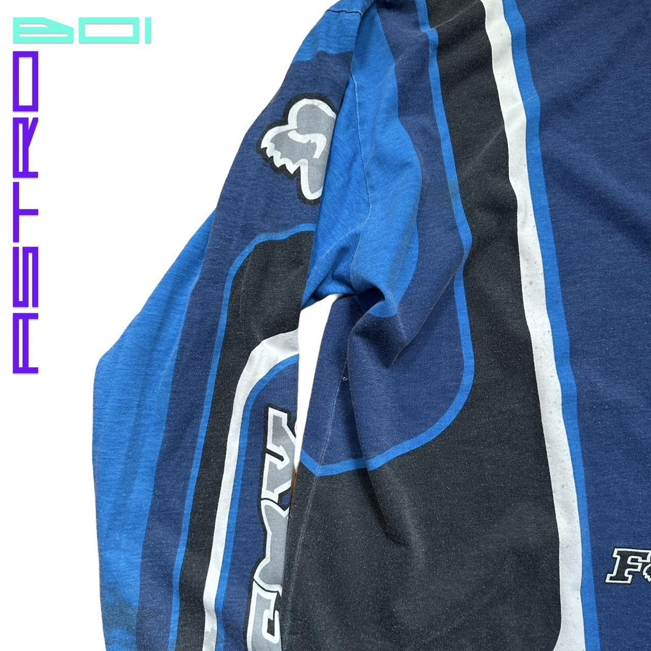 Fox Racing Vintage 90s Fox Racing Graphic Blue T-Shirt - Large Size US L / EU 52-54 / 3 - 7 Thumbnail