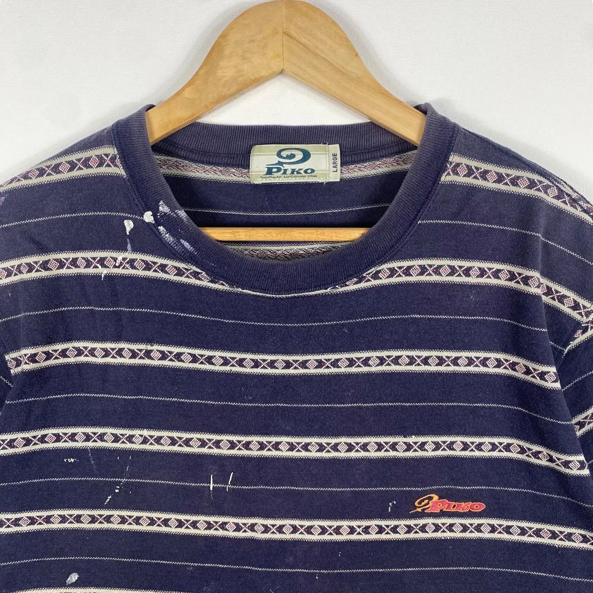 Vintage Vintage PIKO Hawaiian Longboard Wear Striped Embroidery Logo Size US L / EU 52-54 / 3 - 2 Thumbnail