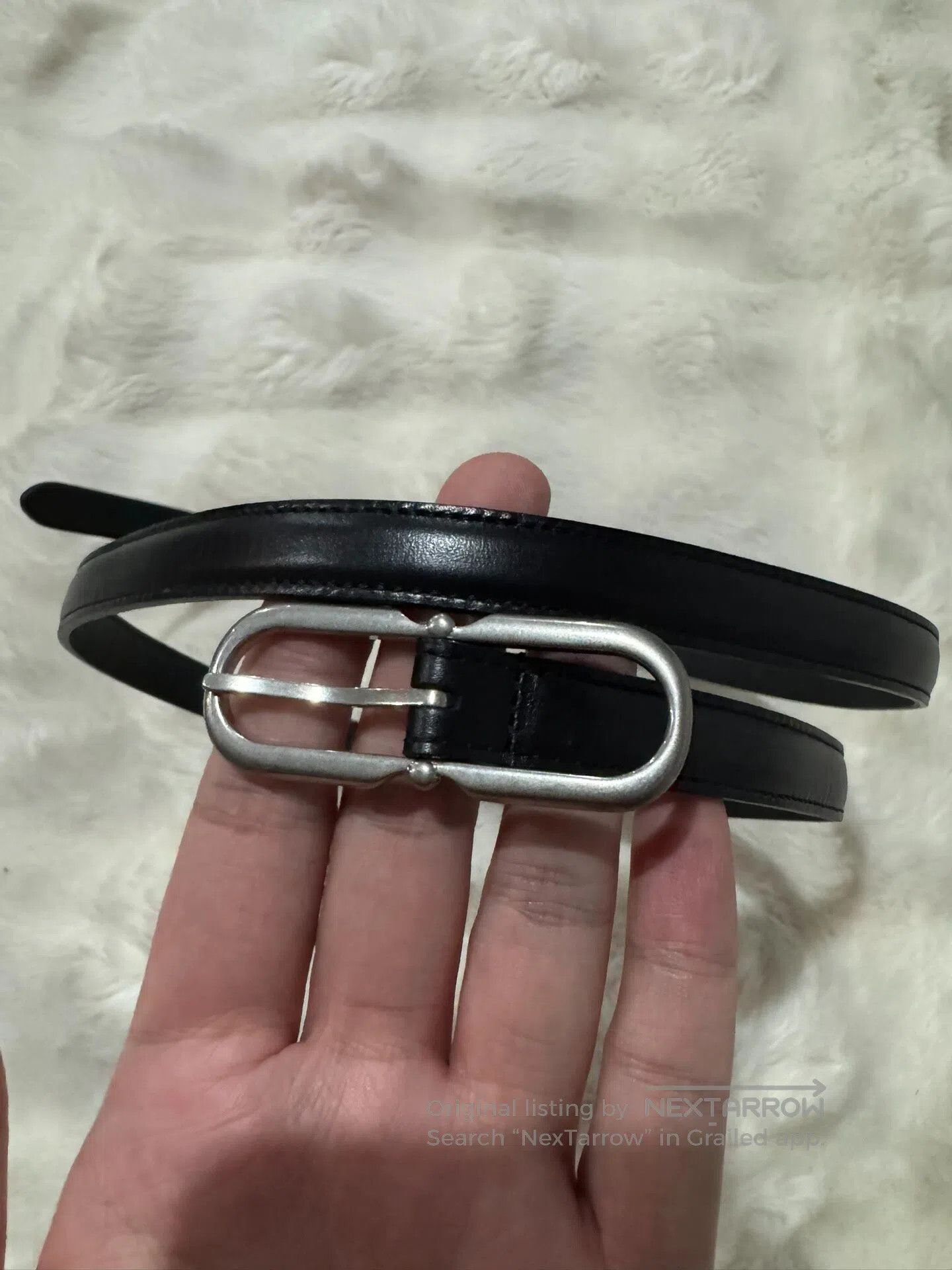 Saint Laurent Paris Saint Laurent Paris size 100 Black and silver belt| Size ONE SIZE - 2 Thumbnail