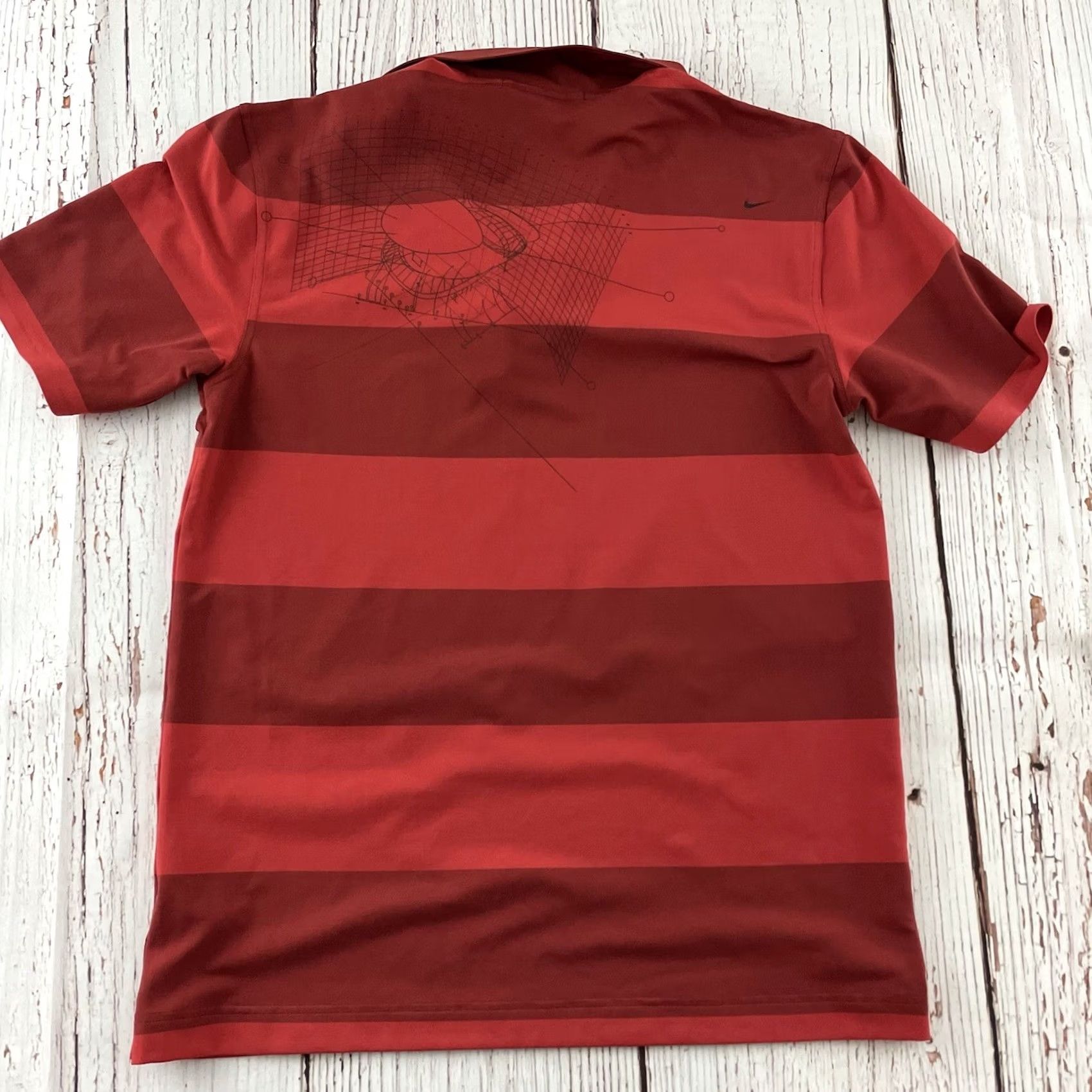 Vintage Tiger Woods Shirt Polo Red Striped Short Sleeve XL Men’s Counterpart: Polo Shirt Tiger Woods XL Red Striped Short Sleeve Polo Shirt Men’s Size US XL / EU 56 / 4 - 5 Thumbnail