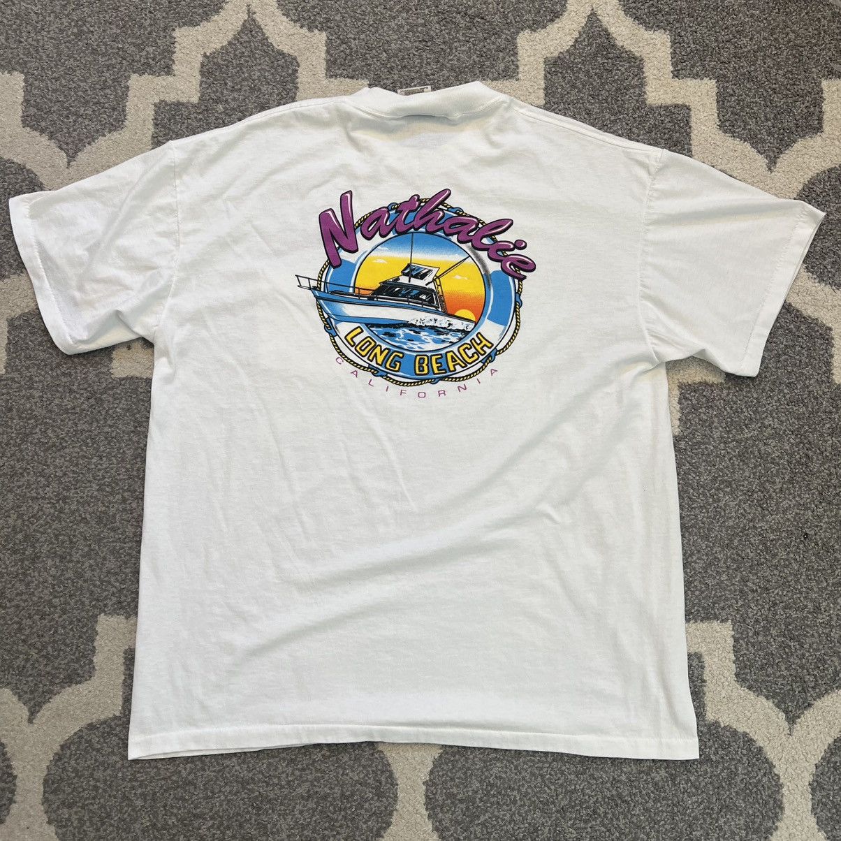 Vintage vintage 90s oneita nathalie long beach ca pocket tee Size US XL / EU 56 / 4 - 5 Thumbnail