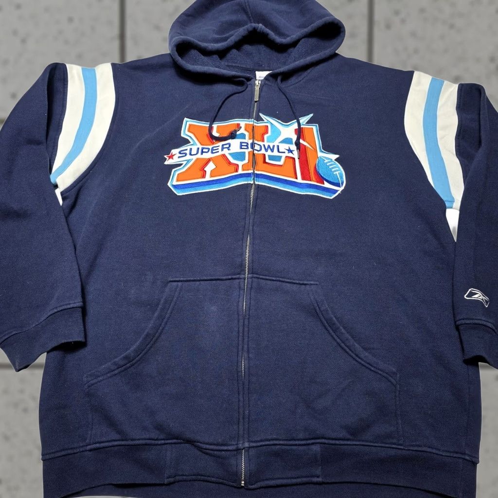 Reebok VINTAGE Reebok NFL Super Bowl 41 Full Zip Hoodie Men’s Large Colts Y2K Logo Size US L / EU 52-54 / 3 - 1 Thumbnail