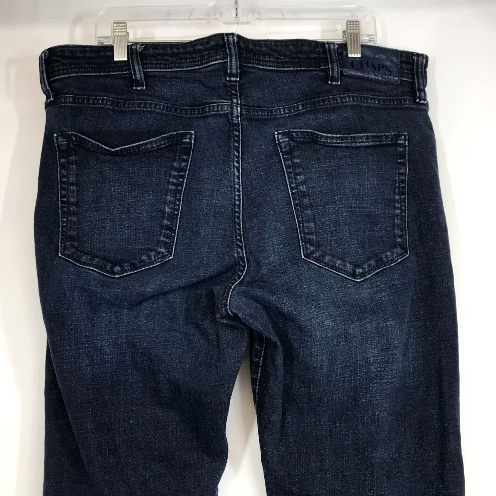 Chaps CHAPS MEN'S BLUE COTTON BLEND SLIM STRAIGHT DENIM JEANS 36 X 32 Size US 36 / EU 52 - 4 Thumbnail