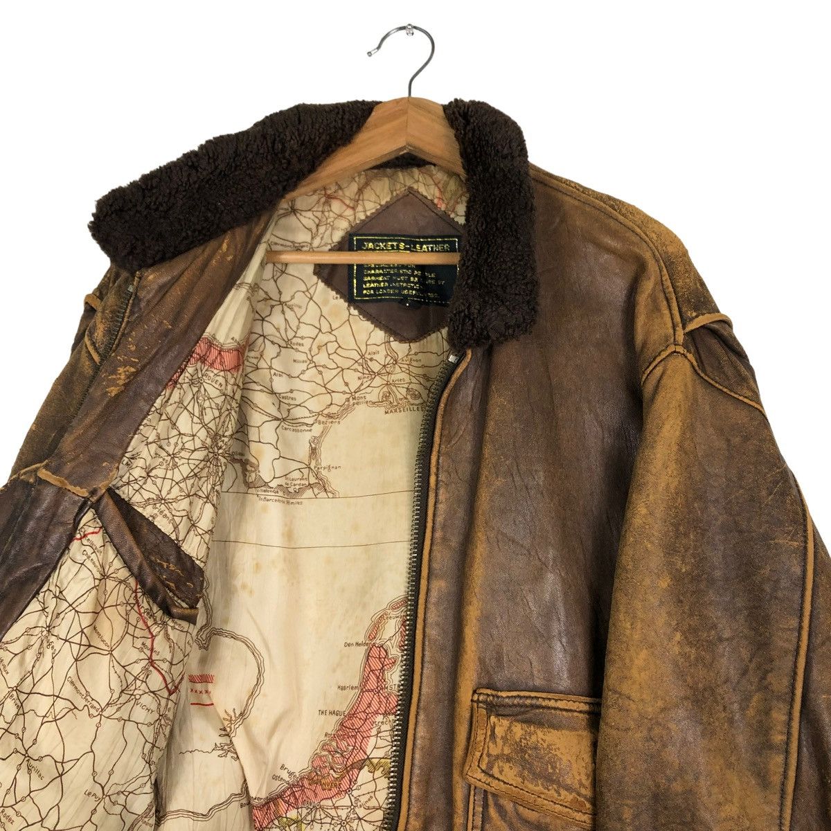 Toyo Enterprises 🔥VINTAGE FLY BOMBER LEATHER JACKET MILITARY BUZZ RICKSONS Size US L / EU 52-54 / 3 - 12 Thumbnail