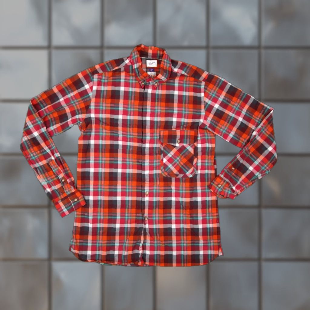 Garbstore Garbstore Button Up Shirt Mens Small Red Plaid Long Sleeve Cotton Made in Portugal Mens Size US S / EU 44-46 / 1 - 1 Thumbnail