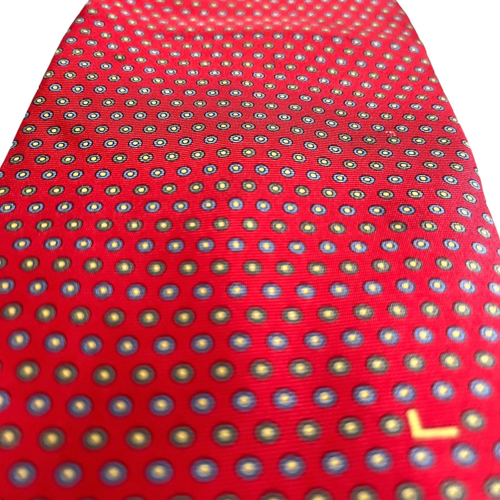 Lancel Lancel Red Geometric Print Foulard Silk Tie Size ONE SIZE - 10 Thumbnail