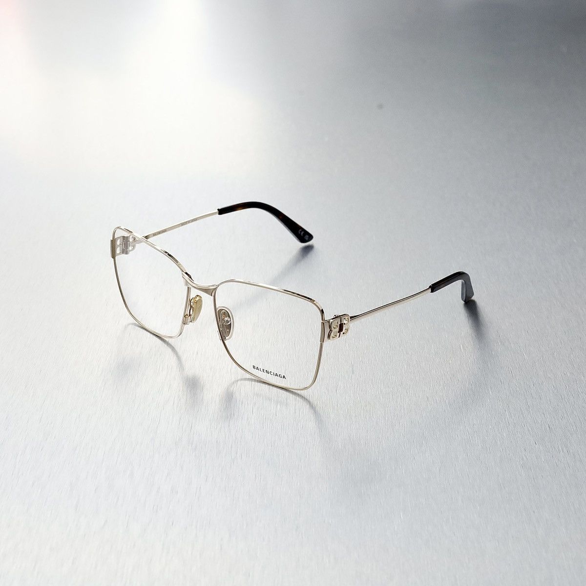 image of Balenciaga Bb0339O Glasses in Gold, Men's
