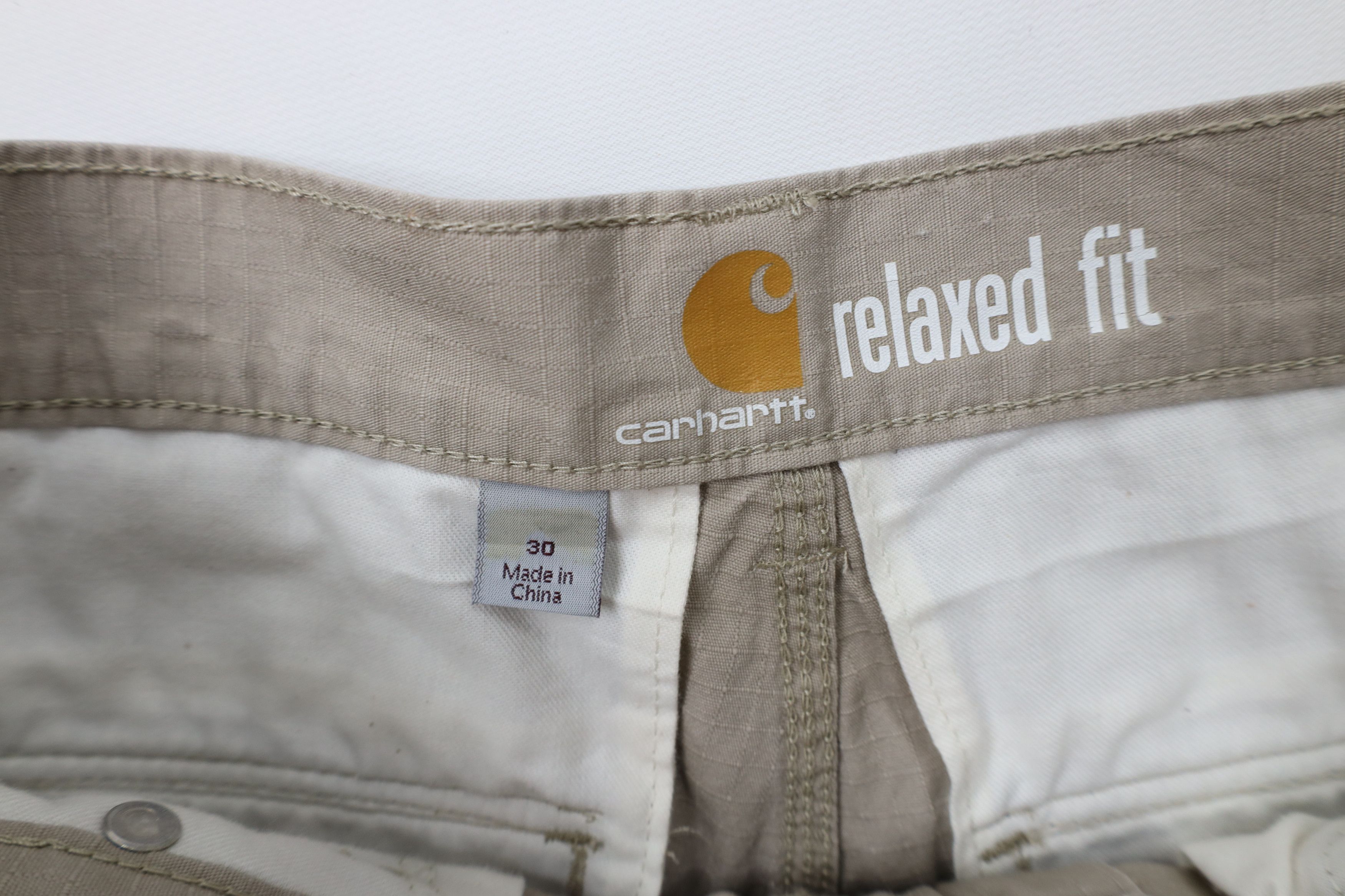 Carhartt × Vintage Vintage Carhartt Relaxed Fit Ripstop Dungaree Shorts Size US 30 / EU 46 - 6 Thumbnail