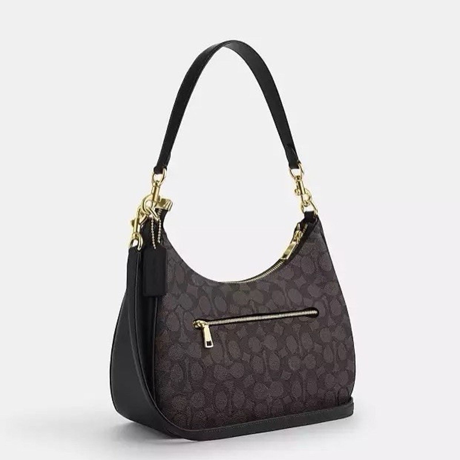 Coach NWT Coach Teri Hobo Bag Signature Canvas CV940 Black Size ONE SIZE - 7 Thumbnail