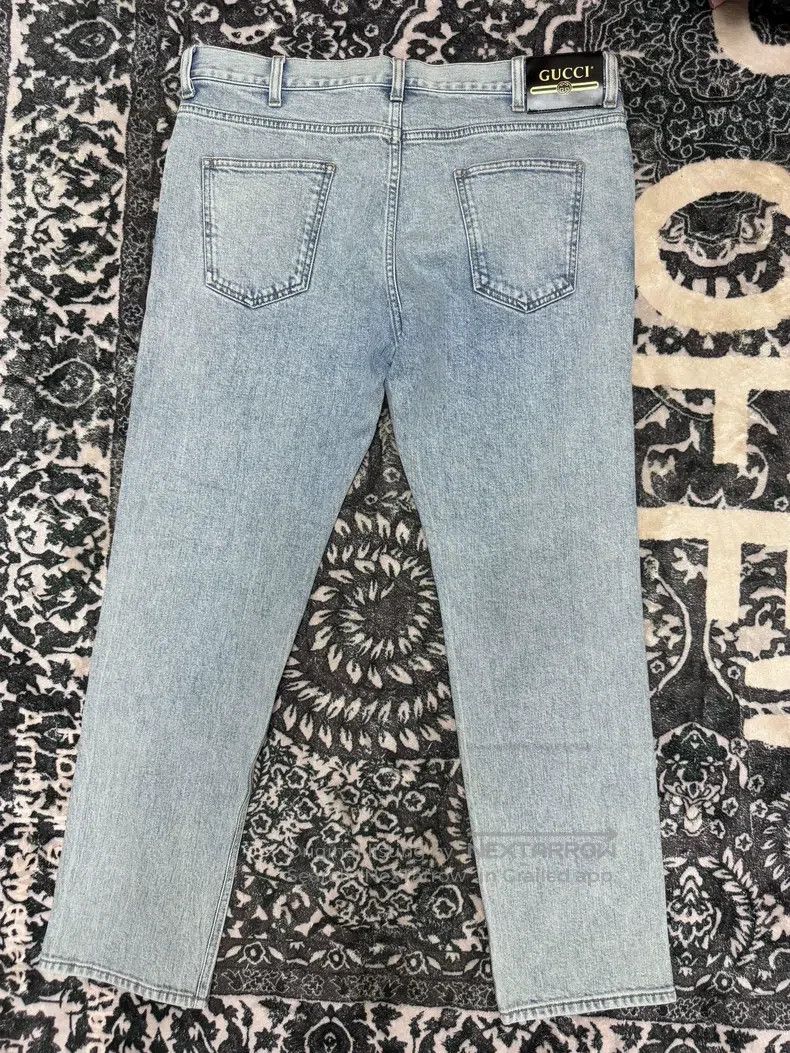 Gucci Gucci Leather logo jeans on the back Size US 36 / EU 52 - 2 Thumbnail