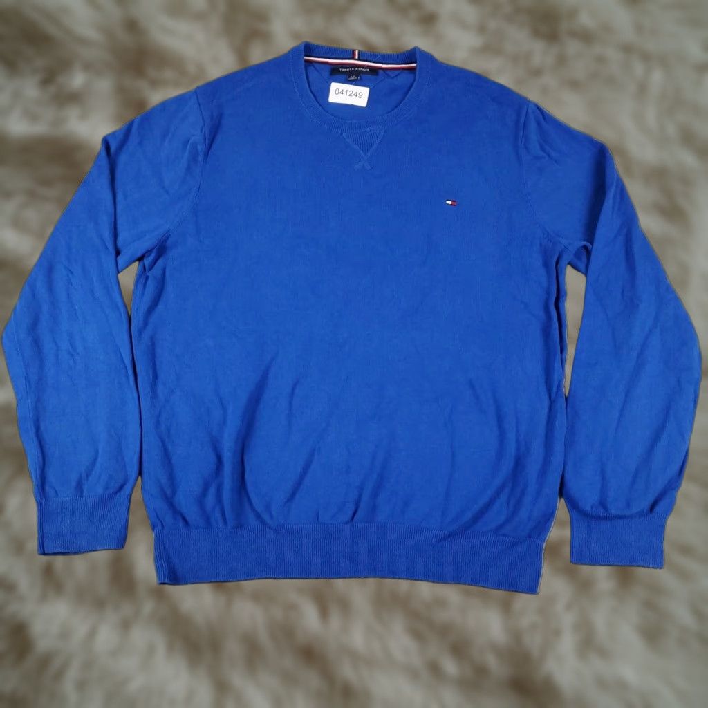 Tommy Hilfiger Tommy Hilfiger Mens Large XL Blue Casual Pullover Sweater Size US L / EU 52-54 / 3 - 1 Thumbnail