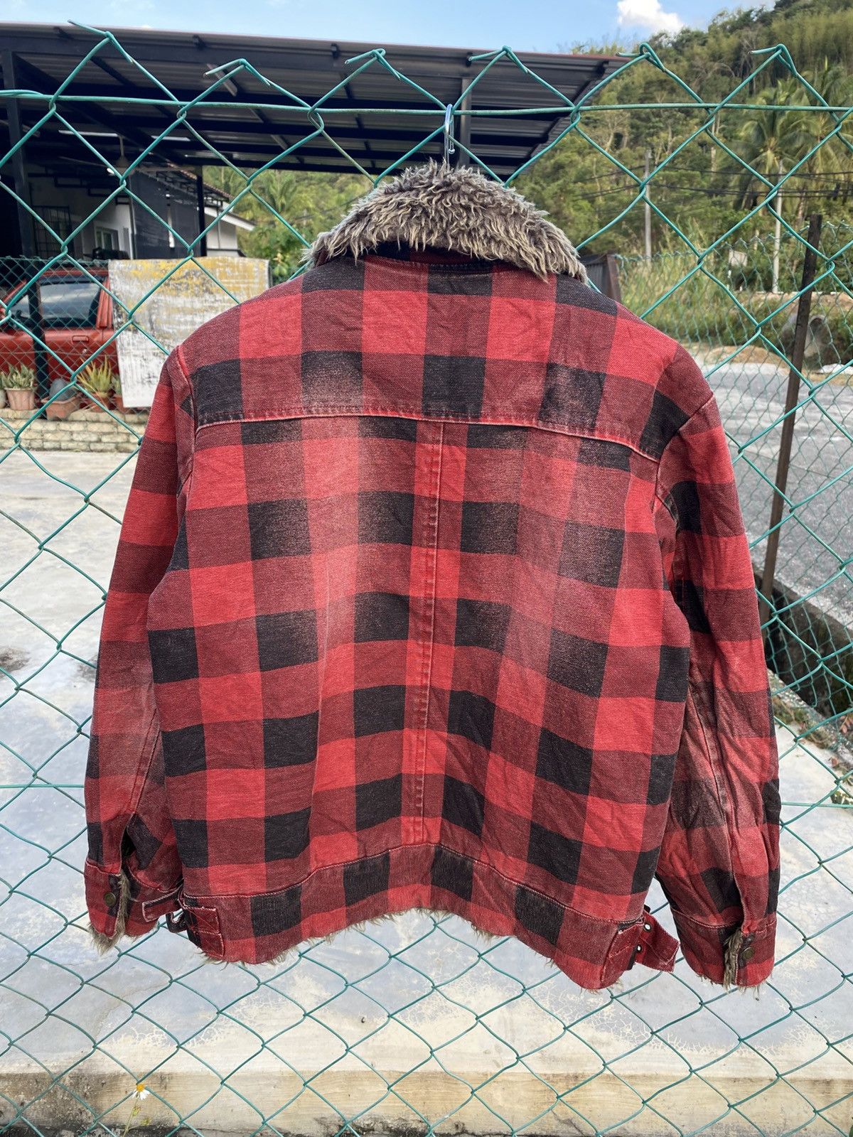 Woolrich Woolen Mills Vintage 90’s Woolrich buffallo plaid canvas biker jacket Size US M / EU 48-50 / 2 - 2 Thumbnail