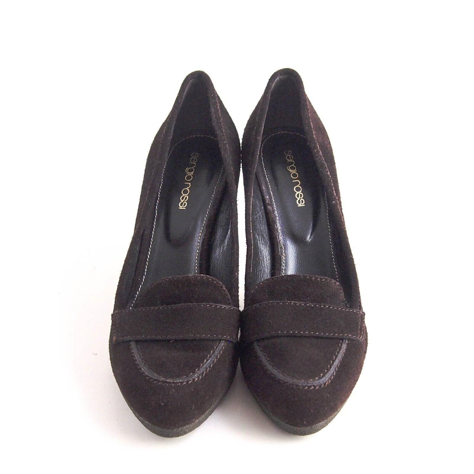 Sergio Rossi Sergio Rossi Heels Pump Brown Suede Womens US 7.5 EU 37.5 Size US 7.5 / IT 37.5 - 3 Thumbnail