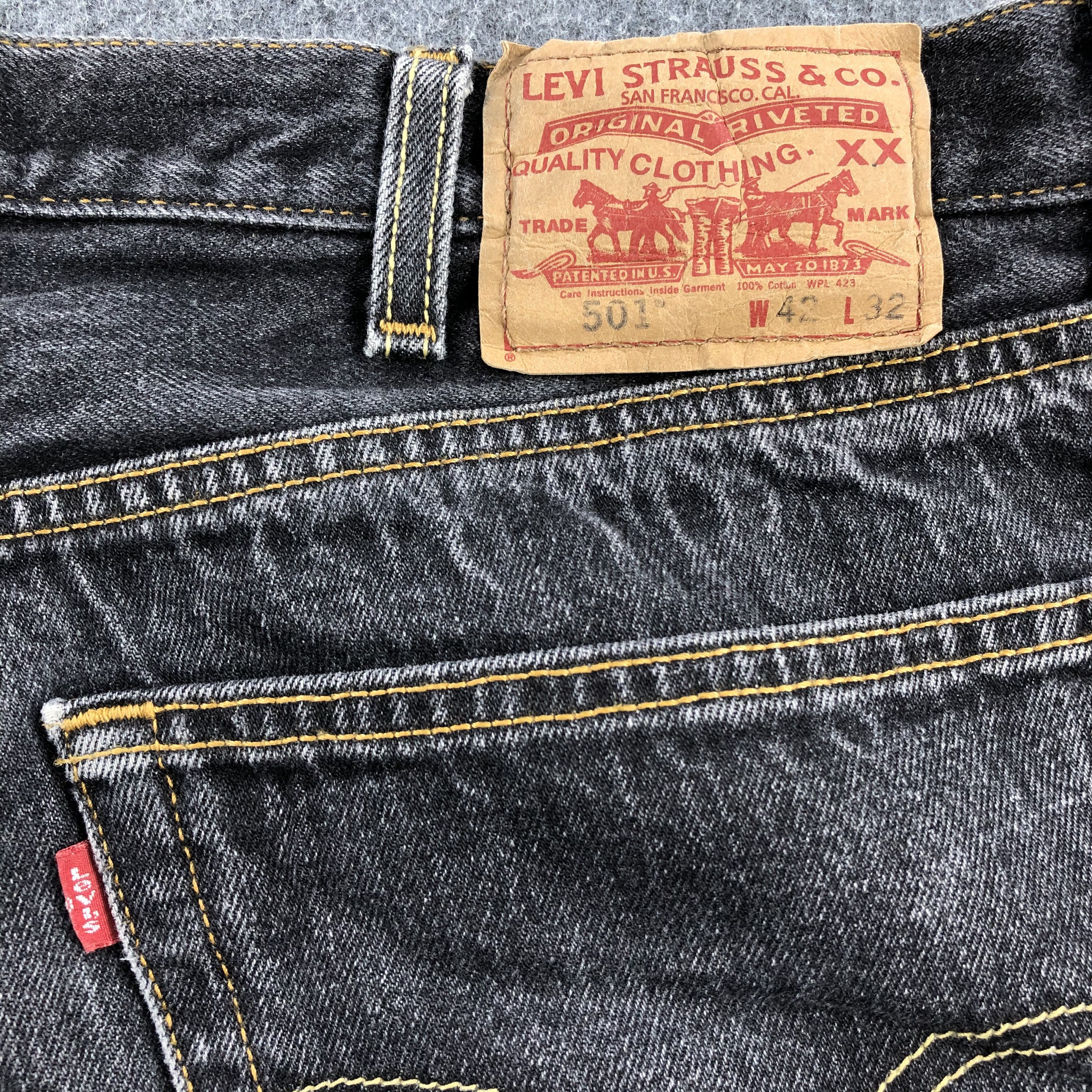 Levi's Faded Vintage Levis 501 Jeans Dark Wash Denim-J1059 Size US 39 - 5 Thumbnail