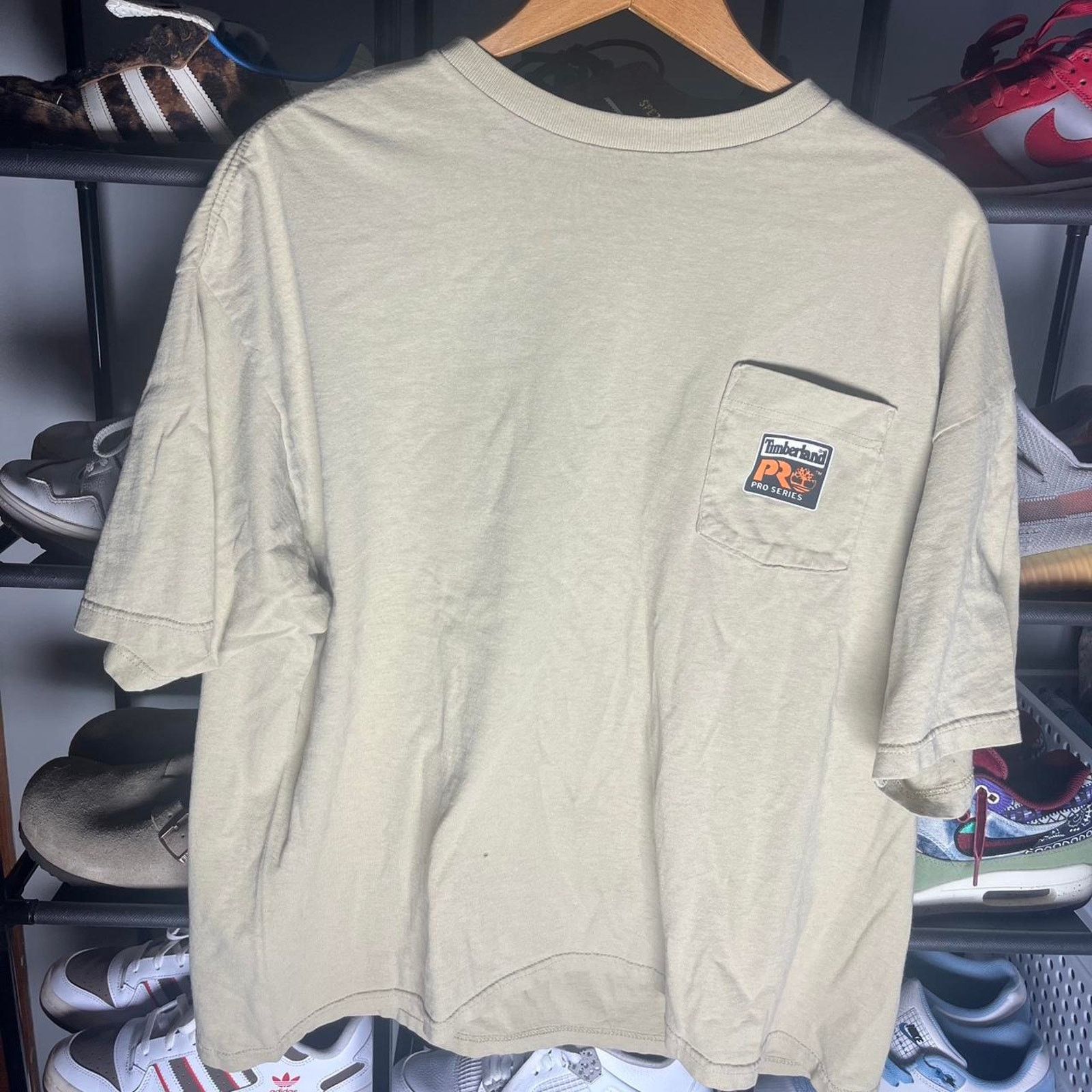 Timberland Tan vintage 90s Timberland Pocket Tee Size US XL / EU 56 / 4 - 1 Thumbnail