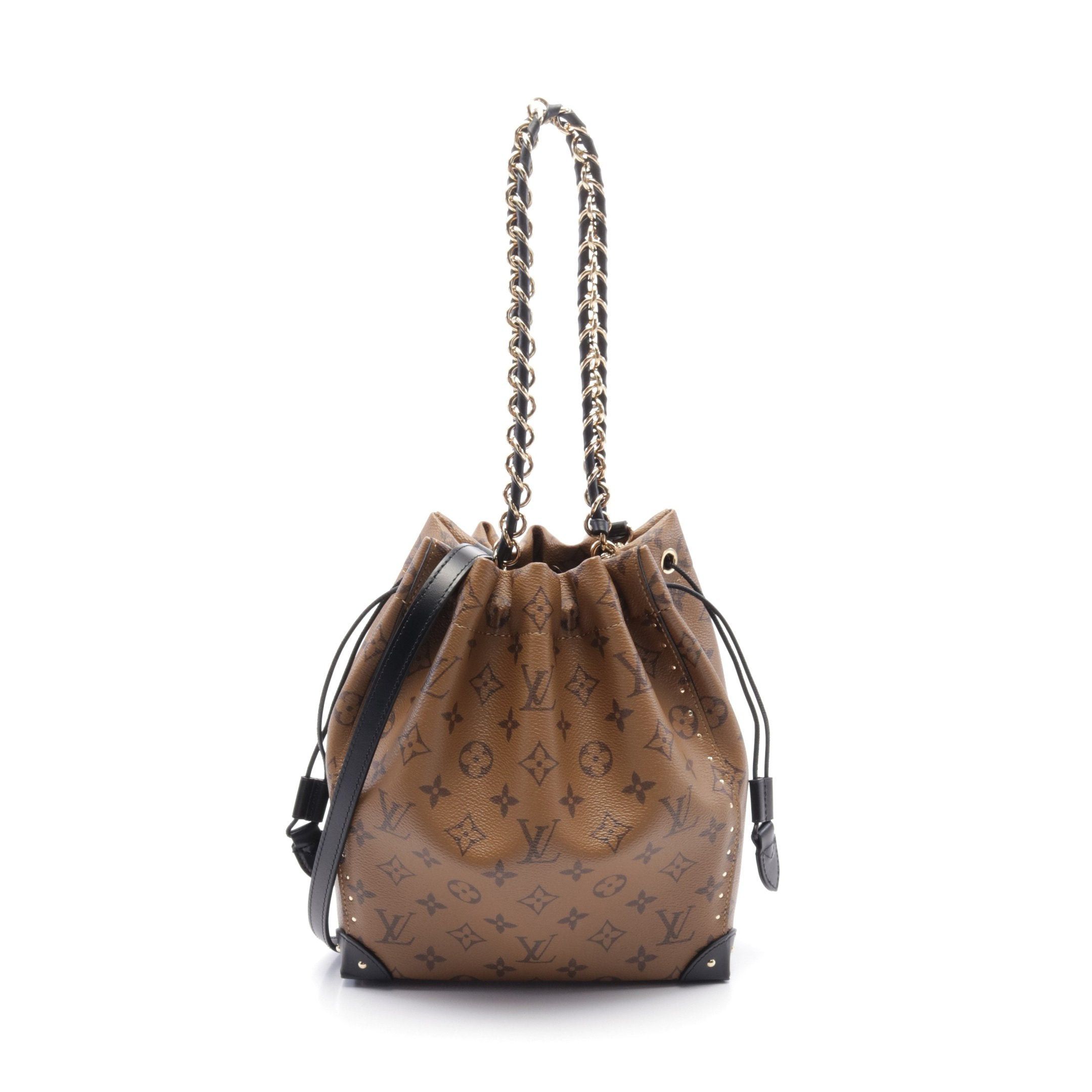 Louis Vuitton Louis Vuitton Noe Trunk Monogram Reverse Handbag Leather Light Brown Black Size ONE SIZE - 1 Thumbnail