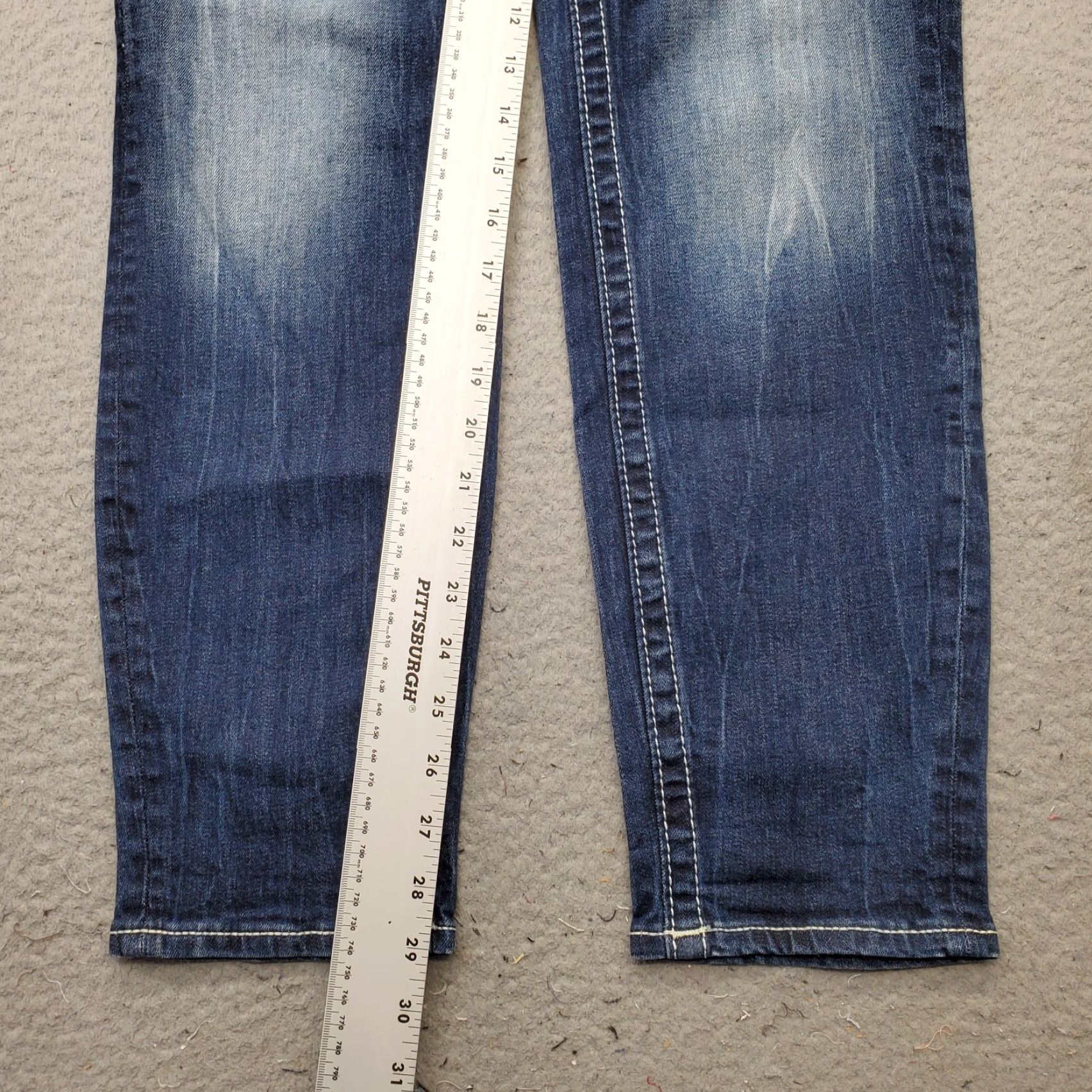 Vintage VIGOSS Womens 6 Jeans Boyfriend Denim Blue Pocket 5-Pocket Embellished Pockets Size 6 Slim? Size 28" / US 6 / IT 42 - 4 Thumbnail