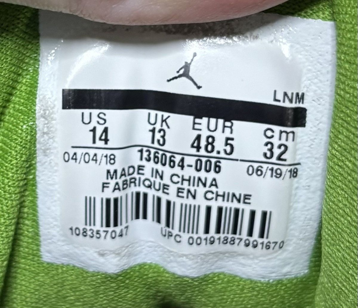 Jordan Brand Jordan 3 Retro Chlorophyll 2018 Size 14 Size US 14 / EU 47 - 7 Thumbnail