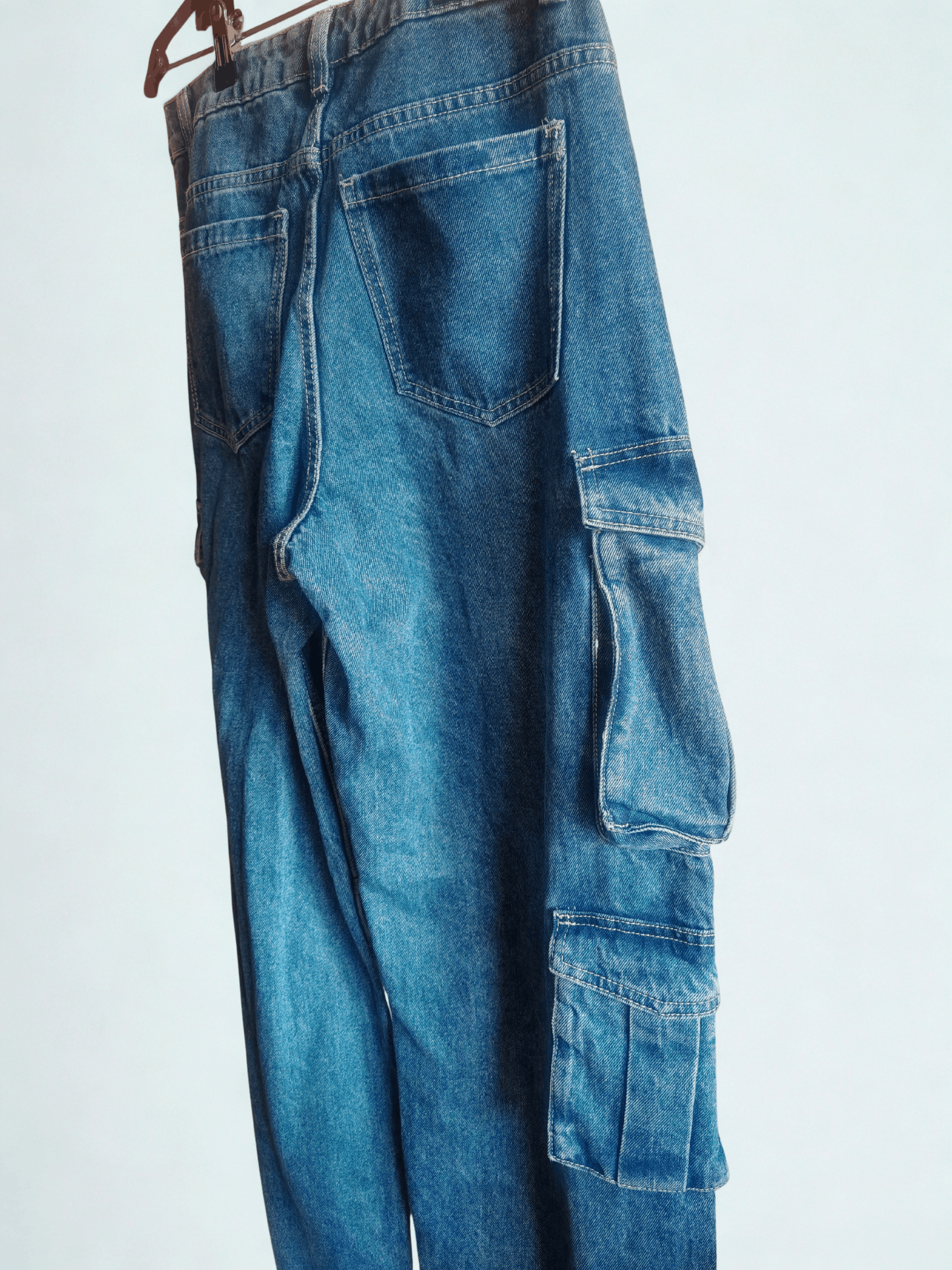 Other Baggy Wide Leg Noisy May Cargo Barrel Jeans 28/32 Size 28" / US 6 / IT 42 - 2 Thumbnail