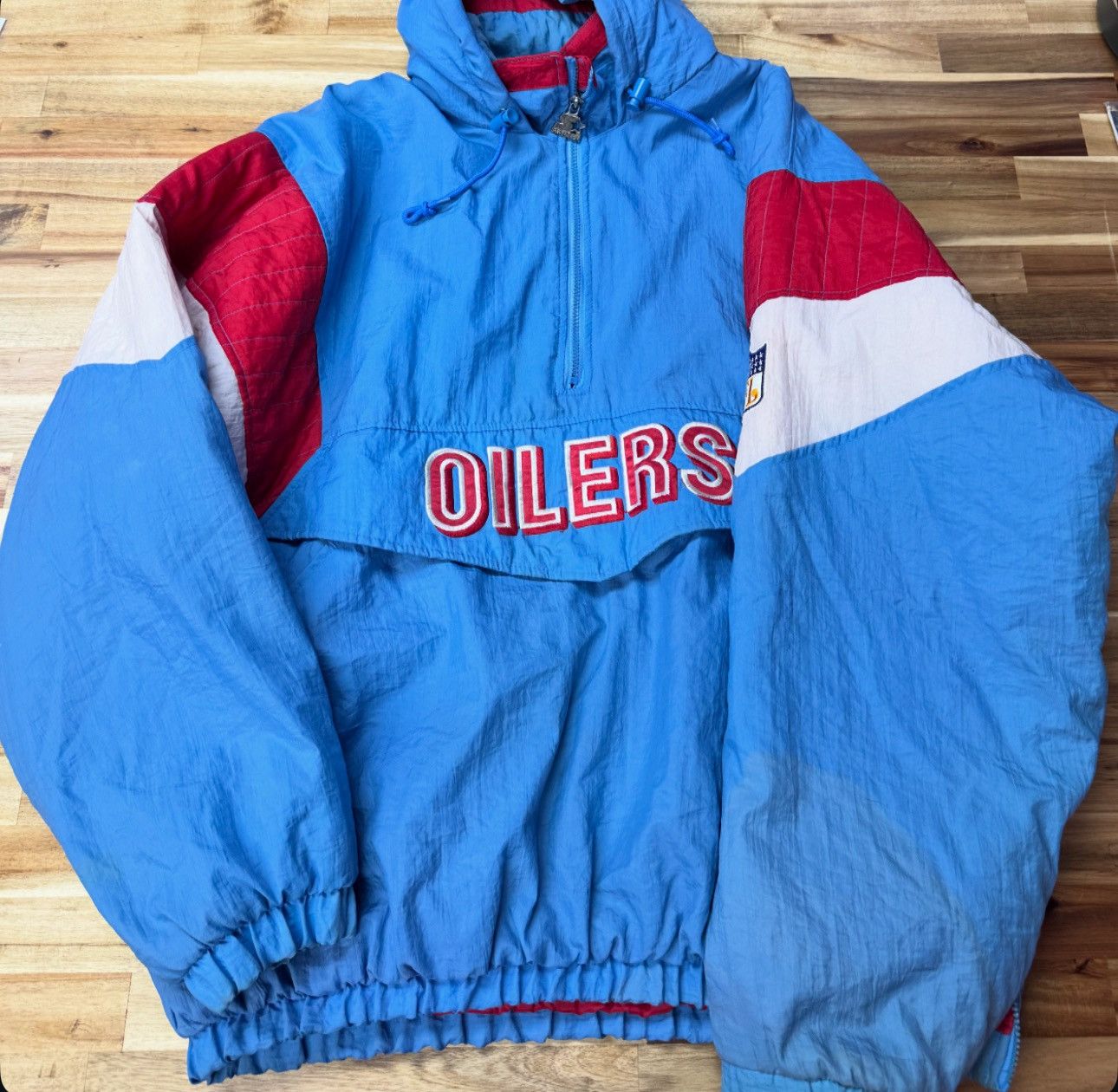 Starter Vintage Houston Oilers Starter Jacket *TRUE STARTER BRAND!* Size US XL / EU 56 / 4 - 1 Thumbnail
