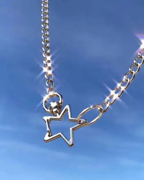 Handmade × Jewelry × Vintage Hollow Star Pendant Necklaces Size ONE SIZE - 3 Thumbnail