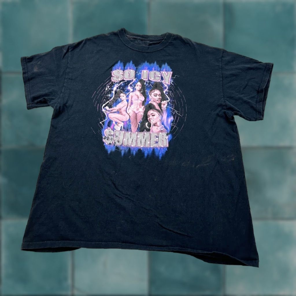 Vintage Saweetie Shirt Adult XL Black Cotton Short Sleeve So Icy Summer Rap Hip Hop Tee Mens Size US XL / EU 56 / 4 - 1 Thumbnail