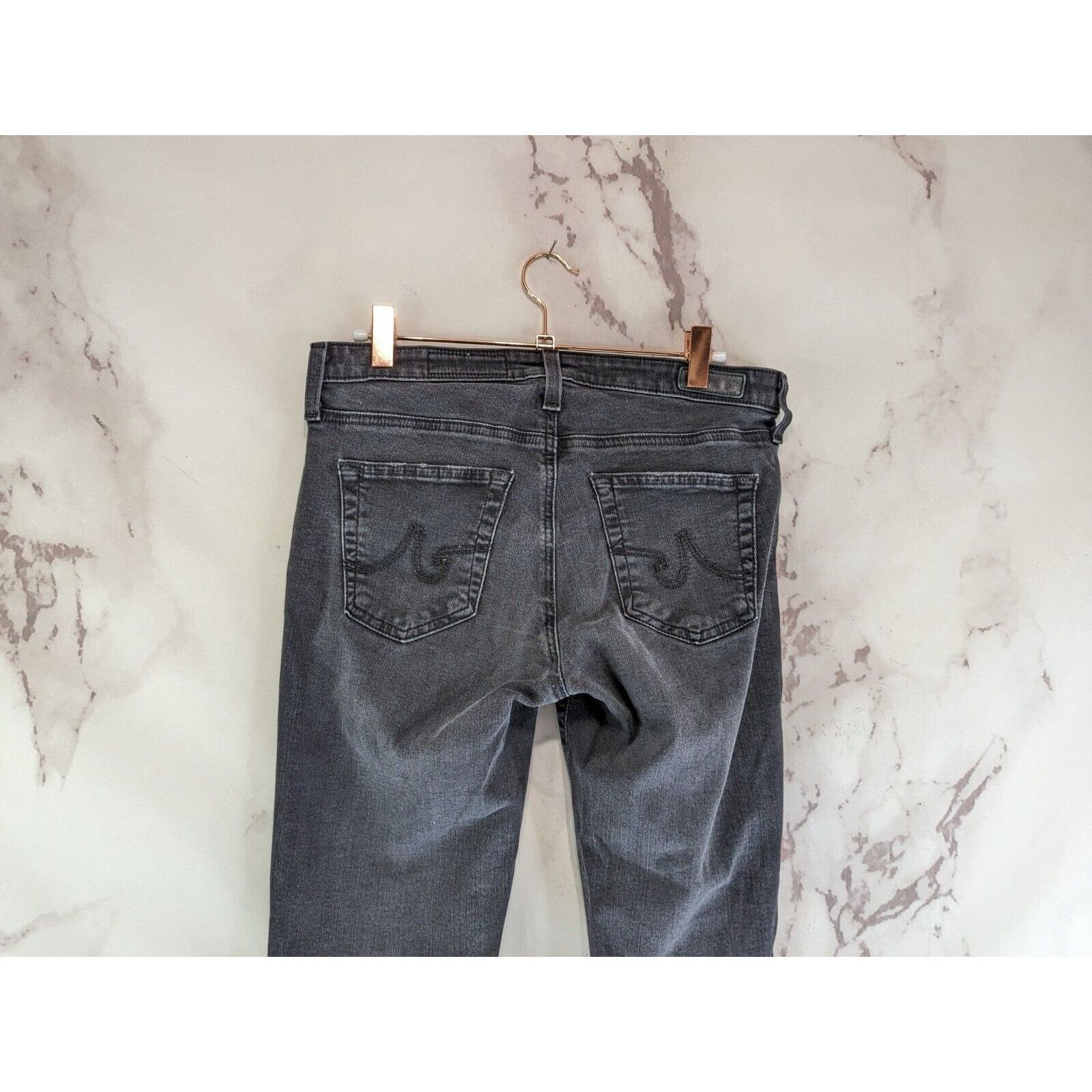 AG Adriano Goldschmied AG Adriano Goldschmied Jean Women 28 Black Frayed Skinny Size 28" / US 6 / IT 42 - 7 Thumbnail