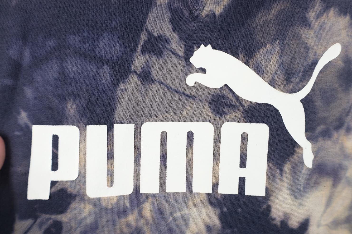 Puma Vintage Y2K Puma Spell Out Acid Wash Hoodie Sweatshirt Blue Size US M / EU 48-50 / 2 - 4 Thumbnail