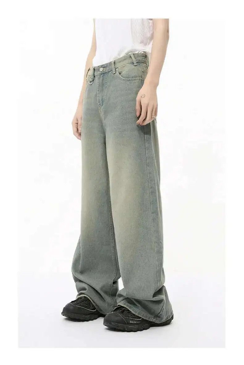 Japanese Brand Gray Wide Leg Washed Baggy Jeans Denim Size US 30 / EU 46 - 6 Thumbnail