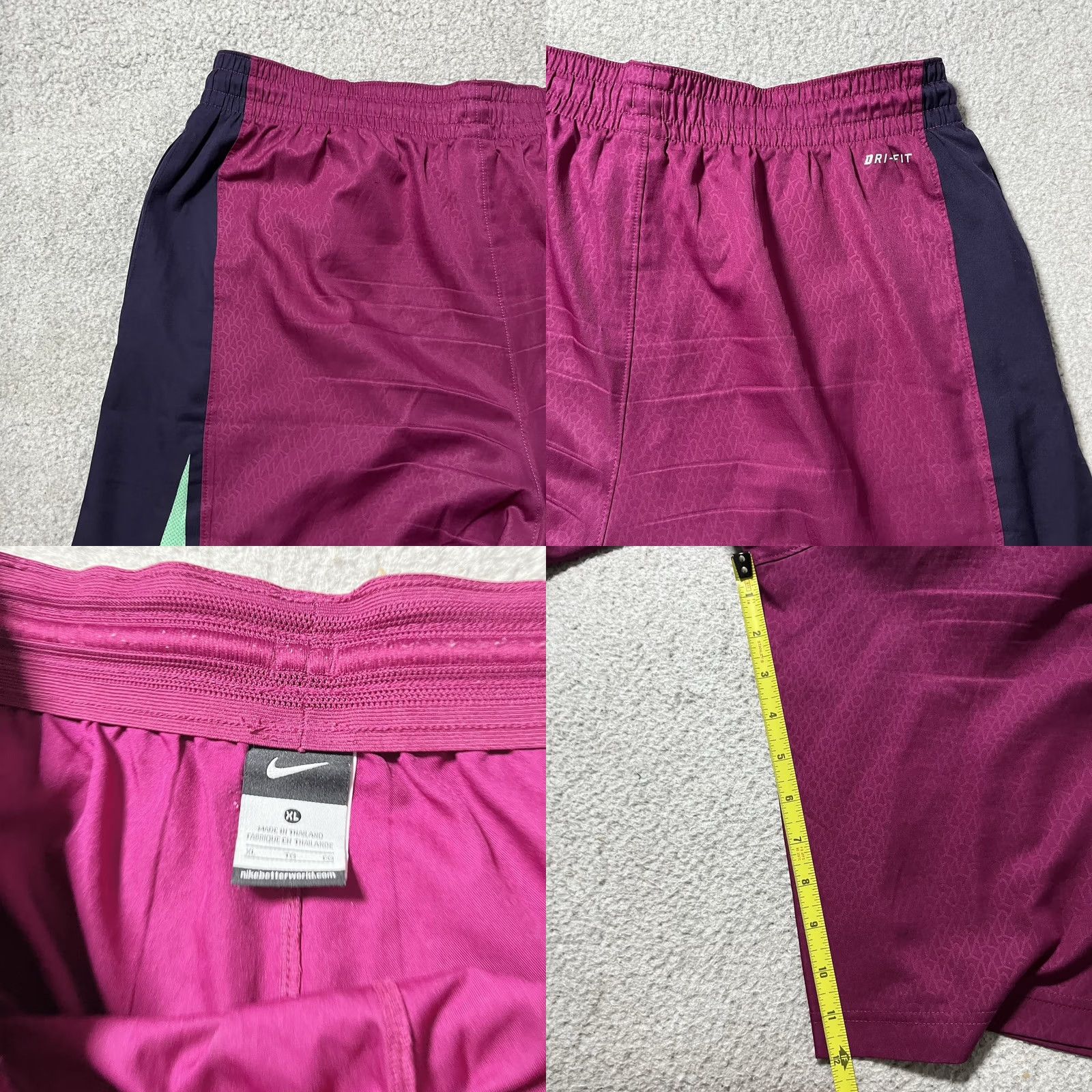 Nike Nike Shorts Nike Purple Kobe Bryant Mamba Print Logo Basketball NBA Dri-Fit Mens XL Size US 36 / EU 52 - 9 Thumbnail