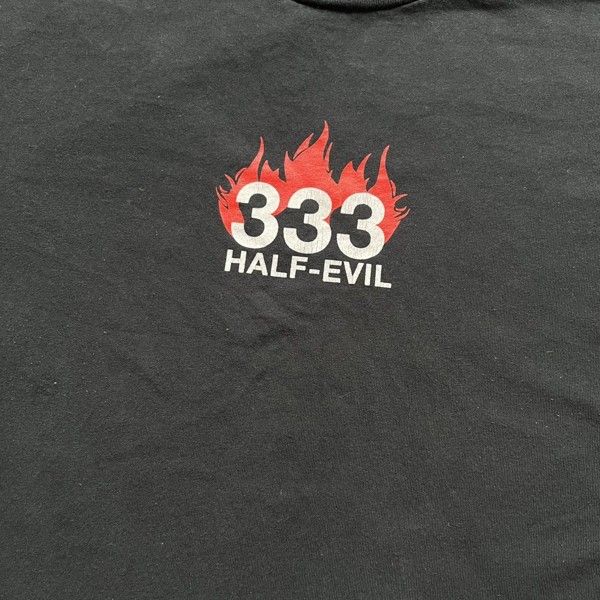 Half Evil Half-Evil 333 Flame Logo T-shirt Size XL Black Short Sleeve Size US XL / EU 56 / 4 - 2 Thumbnail