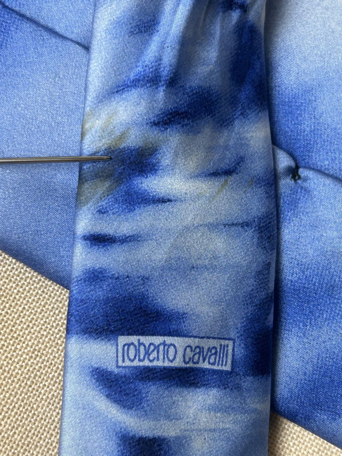 Roberto Cavalli Roberto Cavalli blue floral abstract Silk Mens Tie Size ONE SIZE - 7 Thumbnail