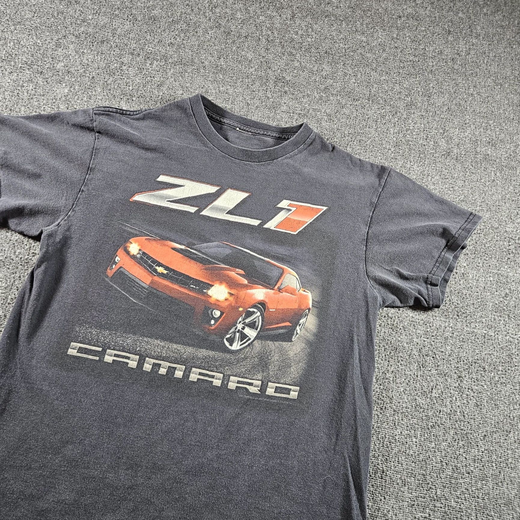 Vintage Chevrolet Camaro ZL1 Shirt Mens Medium Gray Graphic Muscle Tee Racing Car Size US M / EU 48-50 / 2 - 3 Thumbnail