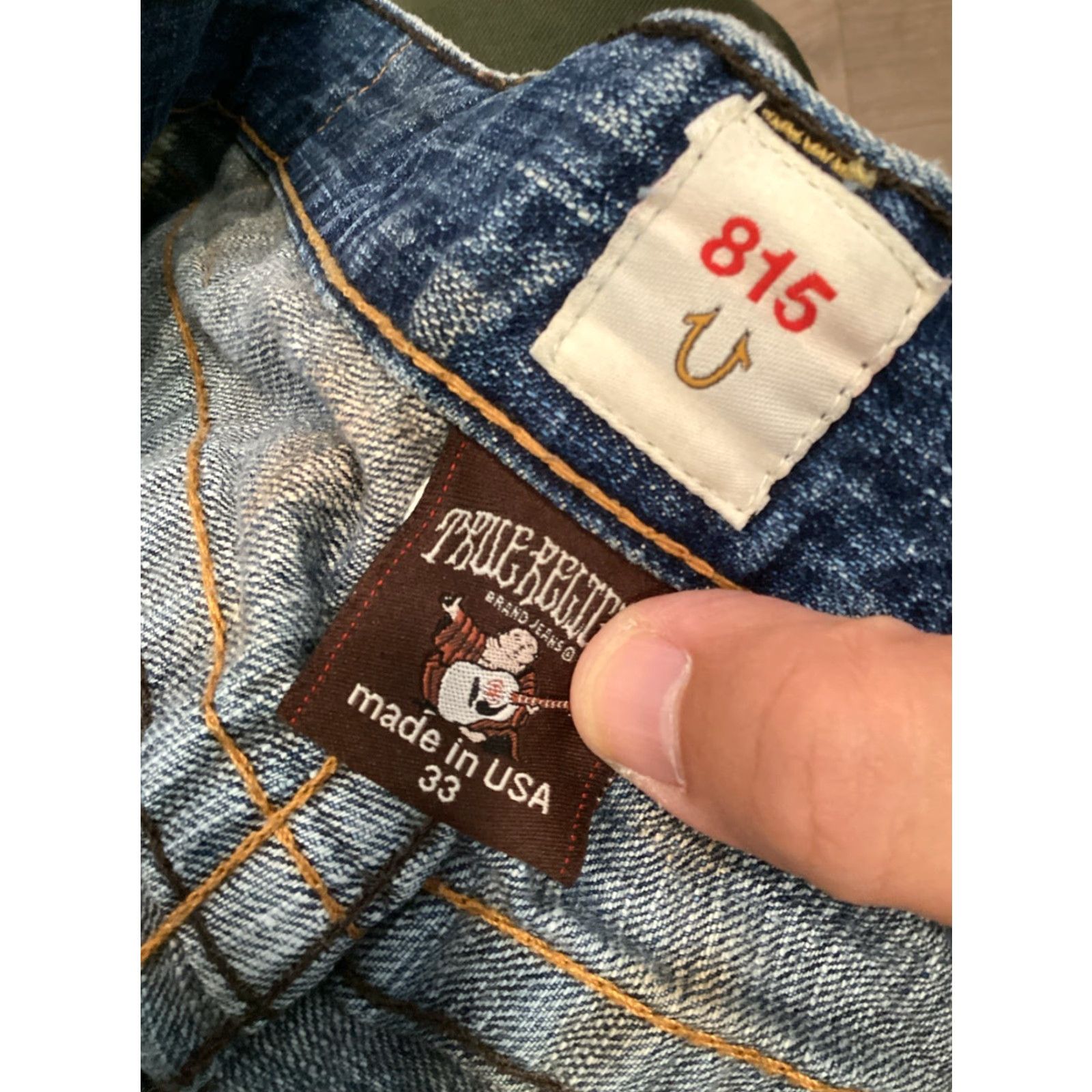 True Religion True Religion World Tour Men's Flared Jeans Size 33 Blue Cotton Distressed Size US 33 - 7 Thumbnail