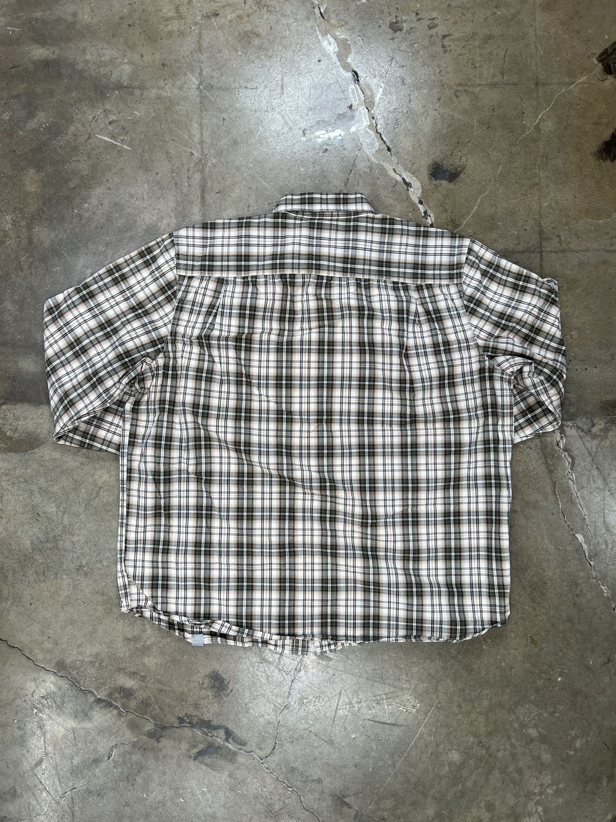 Carhartt × Vintage Vintage Carhartt Relaxed Fit Tan Brown Plaid Long Sleeve 2XL Size US XXL / EU 58 / 5 - 4 Thumbnail