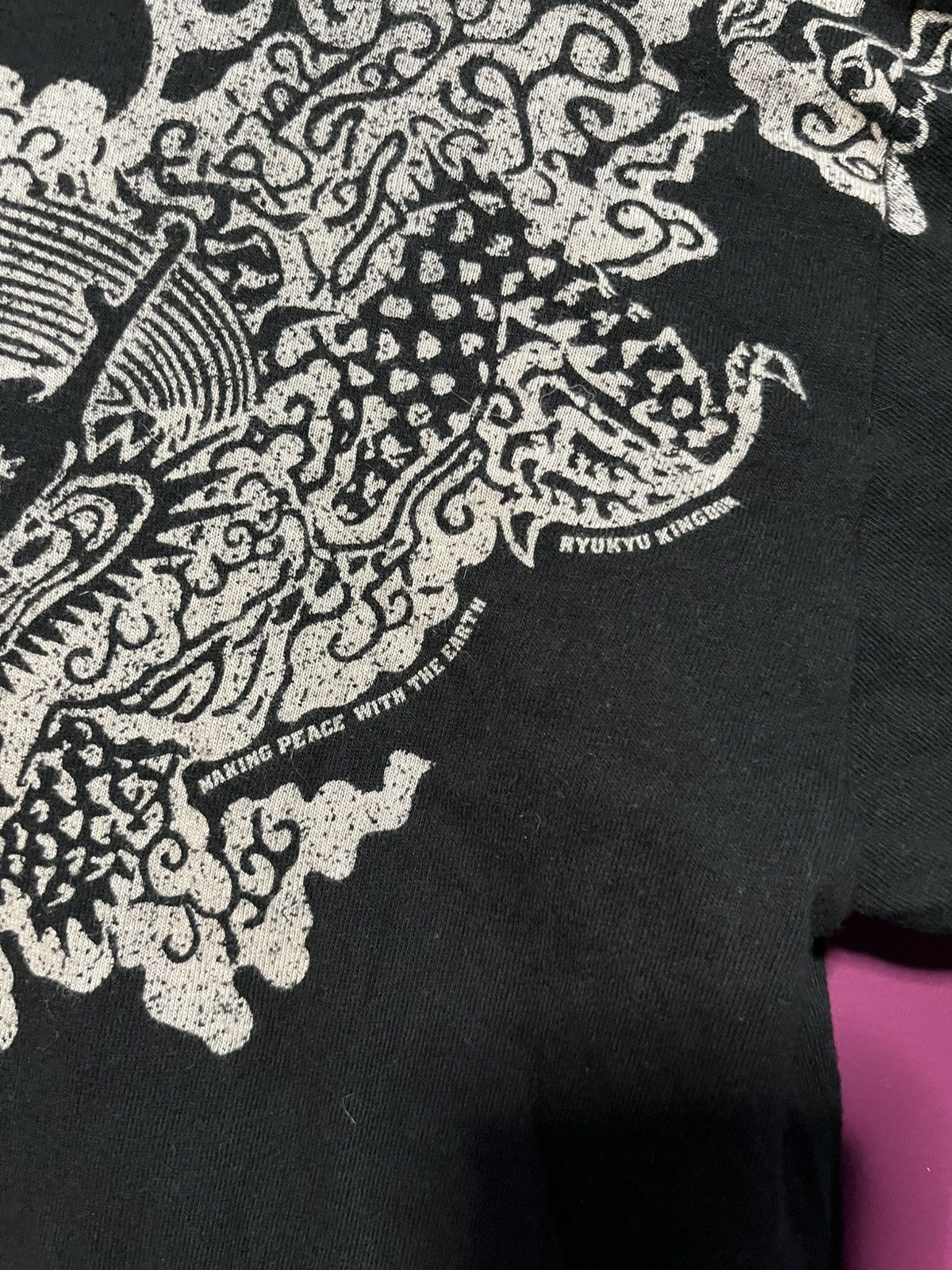 Japanese Brand × Vintage Dragon bleach tee Size US L / EU 52-54 / 3 - 4 Thumbnail