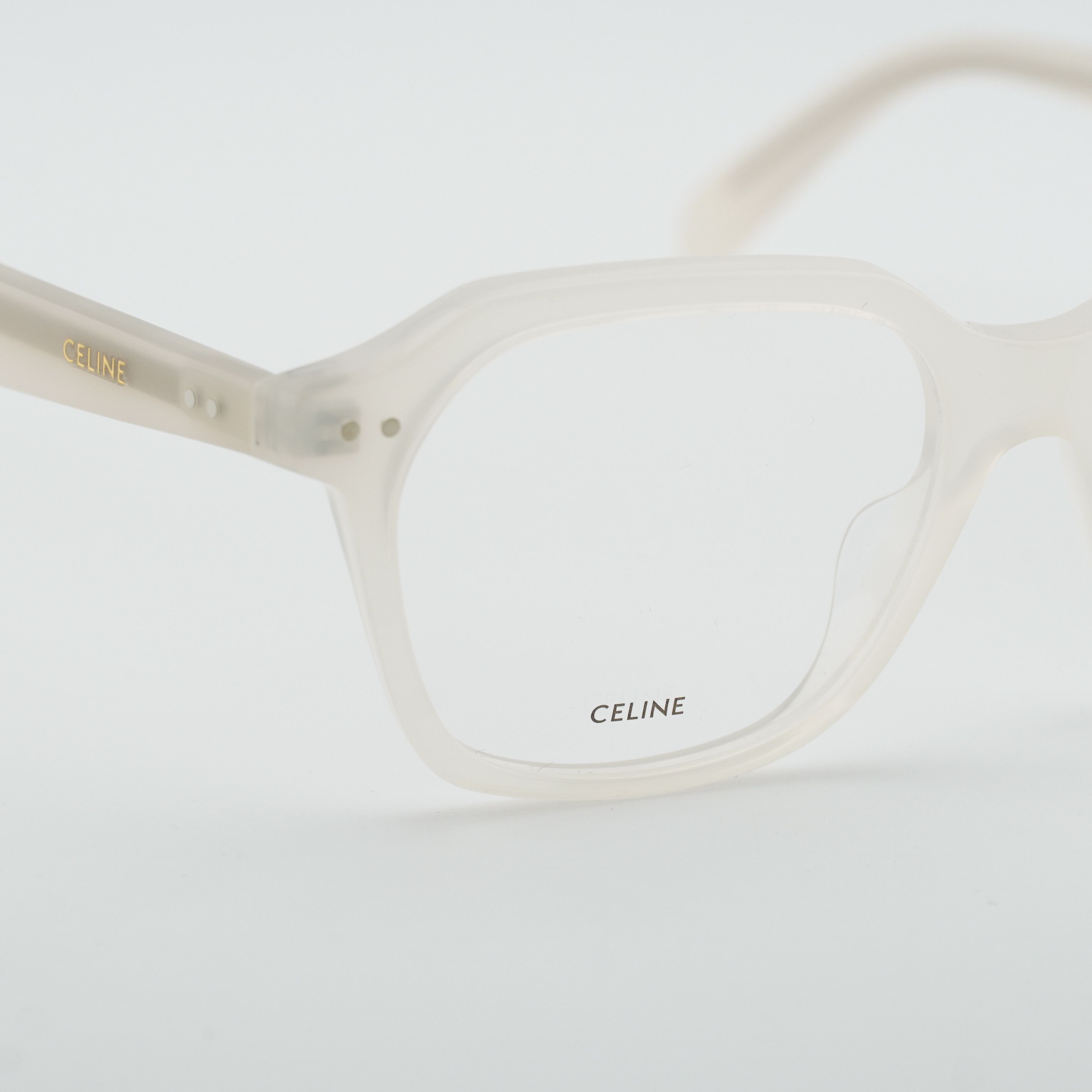 Celine Celine CL50127I 025 Eyeglasses Ivory 52mm Square Frame Size ONE SIZE - 2 Thumbnail