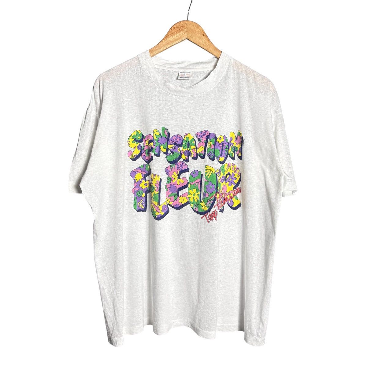 Vintage Vintage 90s Sensation Fluer Single Stitch Graphic T-Shirt Size US XL / EU 56 / 4 - 1 Thumbnail